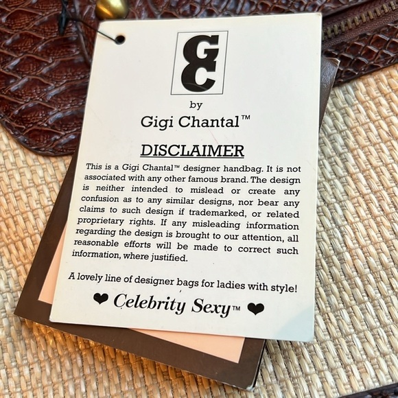 NWT Gigi Chantal Handbag Purse Faux Alligator Trim - Picture 3 of 9